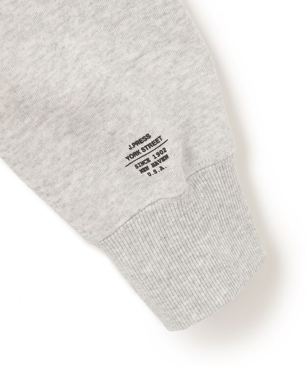 J.PRESS YORK STREET 【UNISEX】裏毛フルジップパーカー ライトグレー系