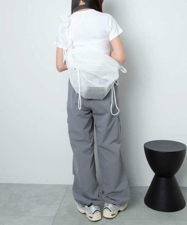 WEGO ドロストギャザーショルダー ホワイトその他