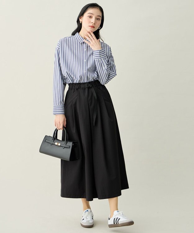 ANY L ＡＮＹオーバーサイズシャツ ブルーストライプ