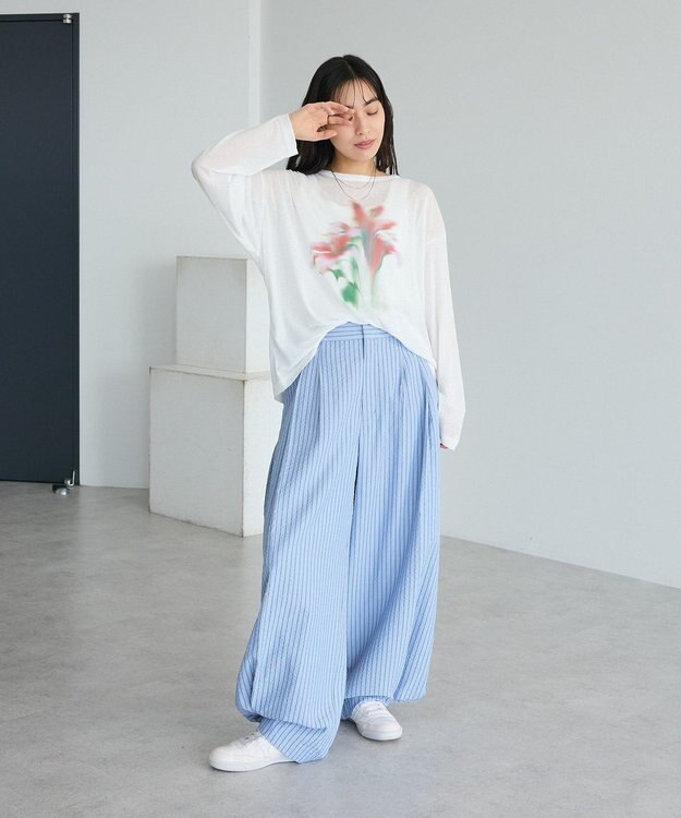 CRAFT STANDARD BOUTIQUE フラワープリントシアーロンTee Red