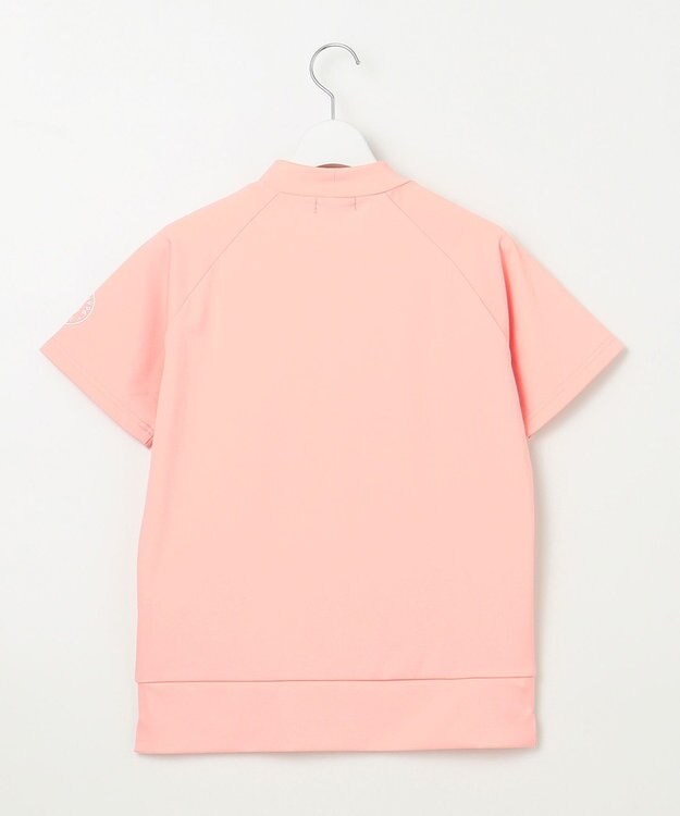 23区GOLF 【WOMEN】ロゴ 半袖モックネックシャツ ピンク系