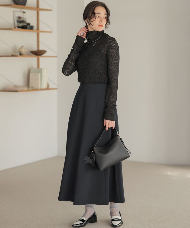 組曲 シュットクロスフレア スカート ネイビー系