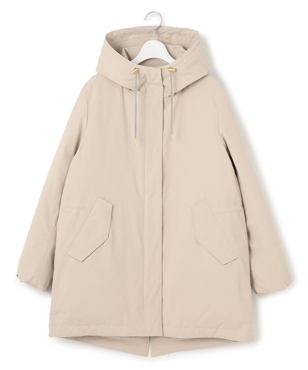 23区 L 【一部店舗限定/撥水加工】ミリタリー ダウンコート ベージュ系