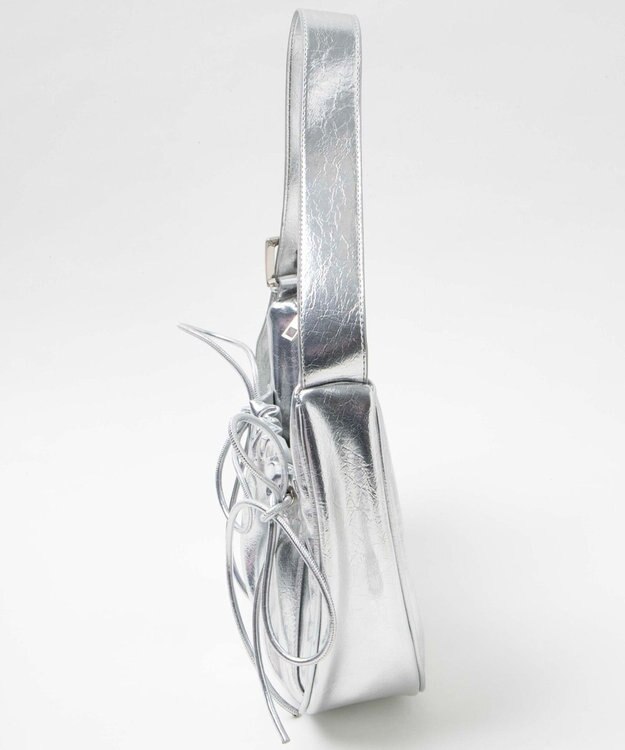 WEGO リボンデザインバッグ シルバー