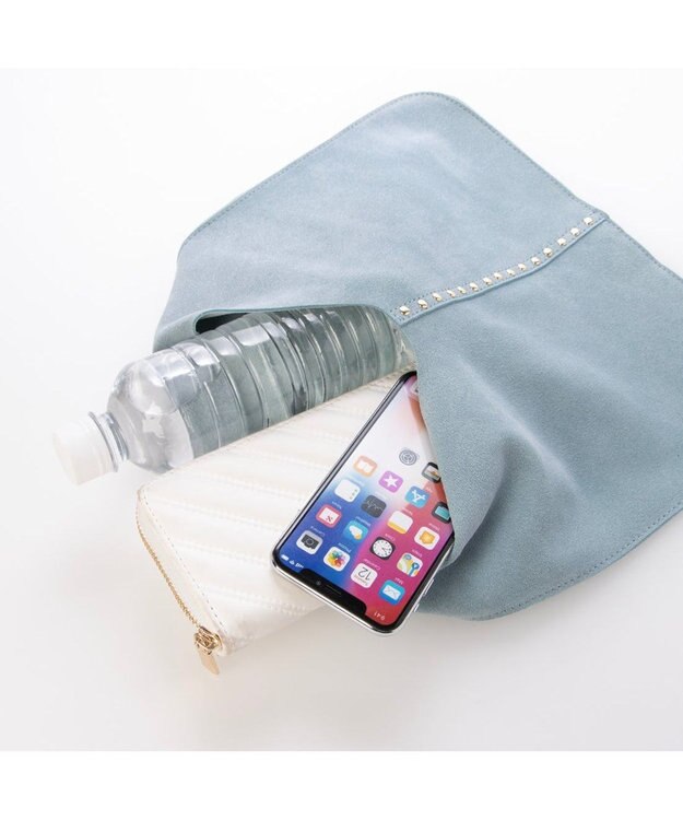 UNBILLION カシュカシュ cachecache / スエードスタッズミニホーボーバッグ ブルー