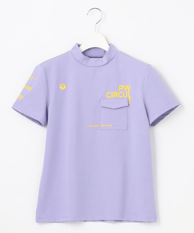 PW CIRCULUS 【WOMEN】【ストレッチ/UVケア】ポケット モックネック シャツ ゴルフウェア レディース ラベンダー