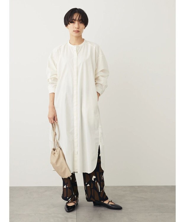 AMERICAN HOLIC バンドカラーシャツワンピース Ivory