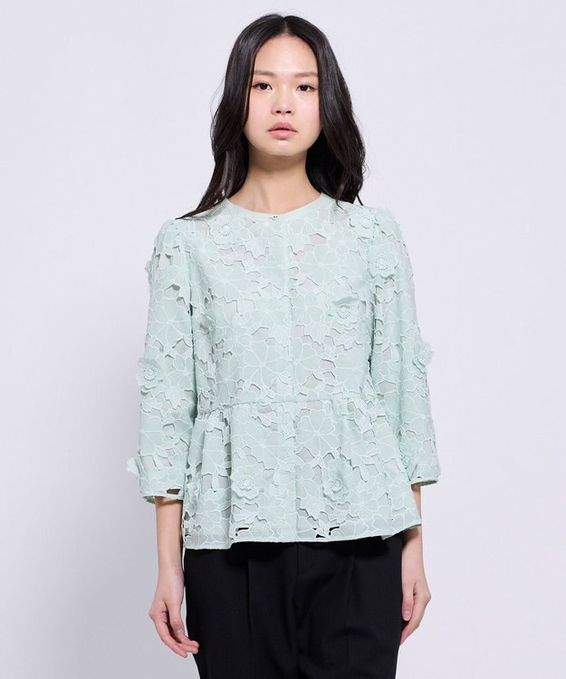 TOCCA FLOATING FLOWER ブラウス ライトグリーン系