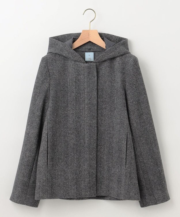 組曲 L 【2WAY】ウールモッサ ショートコート モノトーン系8