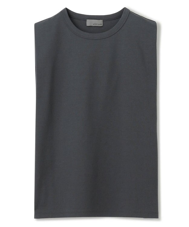uncrave ダブルフェイスジャージー ノースリーブカットソー スレート