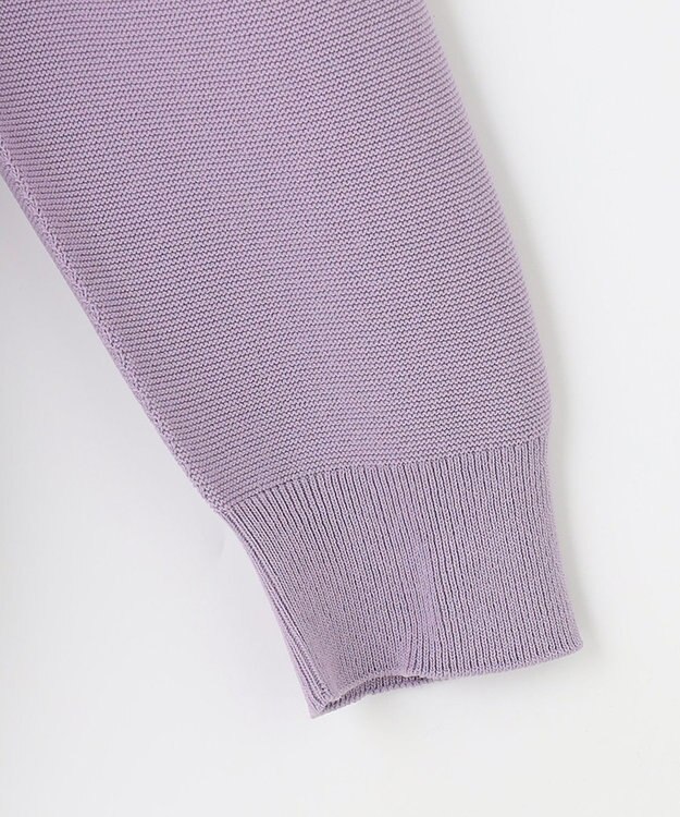 自由区 【洗える】コットンストレッチホールガーメント プルオーバーニット ローズ系