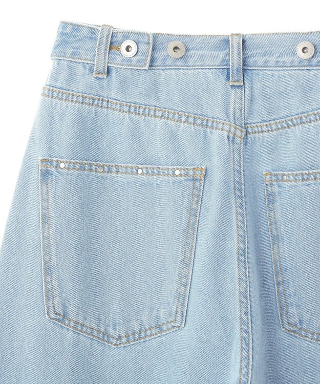 earth music&ecology スタッズデニムパンツ Light Indigo