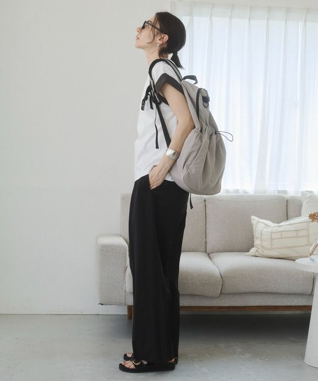 WEGO 【ANGIE VINTAGE】ドローストリンングバックパック ライトグレー