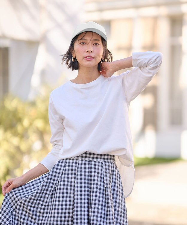 ANY 【UVケア/手洗い可/吸水速乾/ポケッタブル/サイズ調整可】プレート付キャップ アイボリー