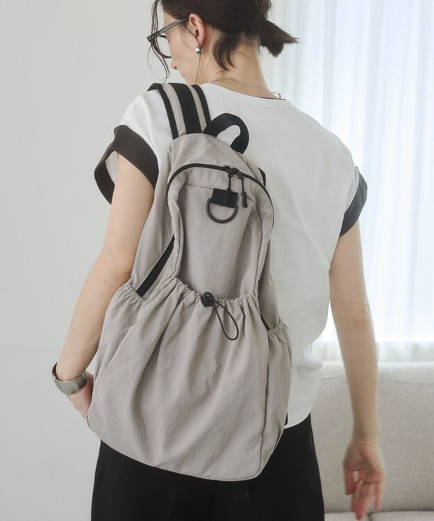 WEGO 【ANGIE VINTAGE】ドローストリンングバックパック ライトグレー