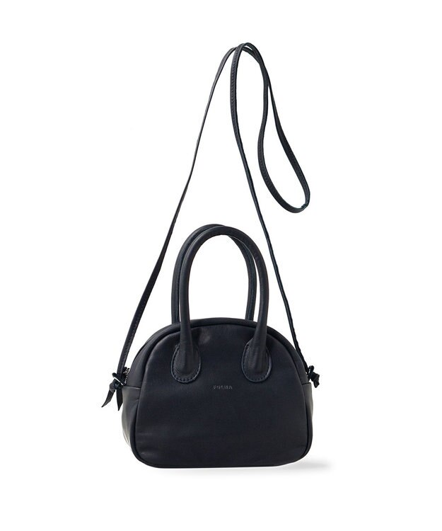 FOLNA RD ソフトレザー2WAYアールボストンバッグ ブラック