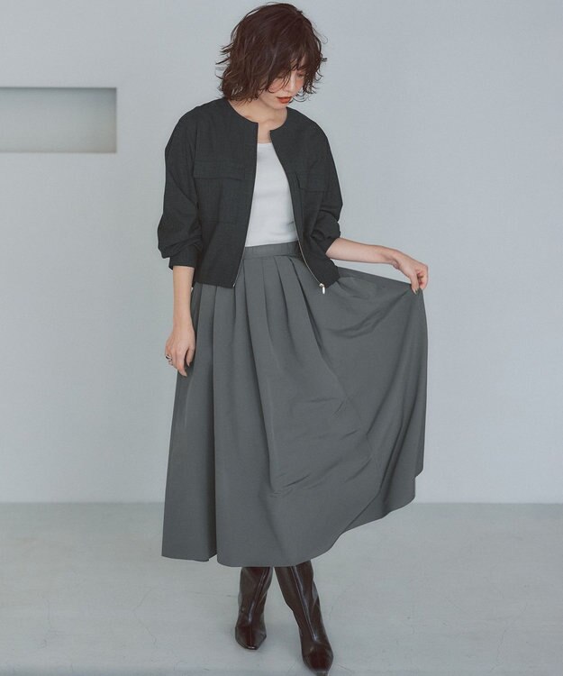 23区 【セットアップ対応】TWマットクロス ブルゾン グレー系