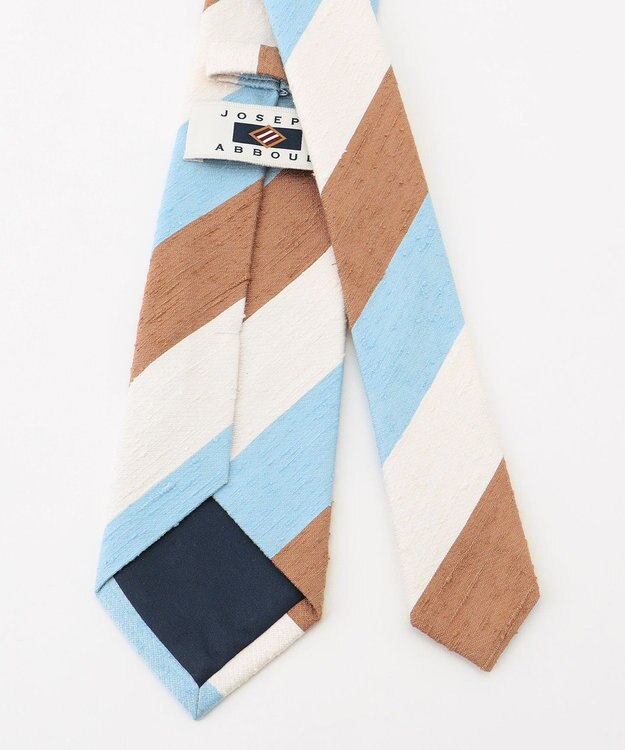 JOSEPH ABBOUD 【SETERIA BIANCH/日本製】トリプルカラーレジメンタル ネクタイ ホワイト系1
