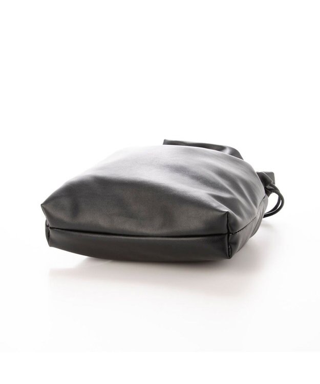 UNBILLION cachecache ギンガムチェックトート付き巾着ショルダー ブラック