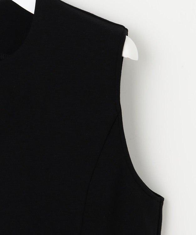 Feroux 【洗える】ペプラム ダンボールジレ ブラック系