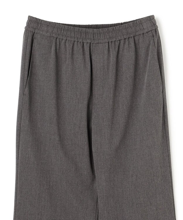 UNFILO 【セットアップ着用可/ウエストゴム】マイビューティ セミフレアパンツ チャコール