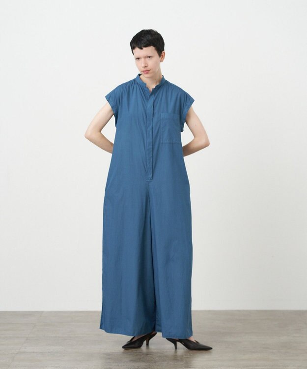 ATON COTTON LAWN | ジャンプスーツ NAVY