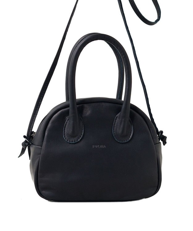 FOLNA RD ソフトレザー2WAYアールボストンバッグ ブラック