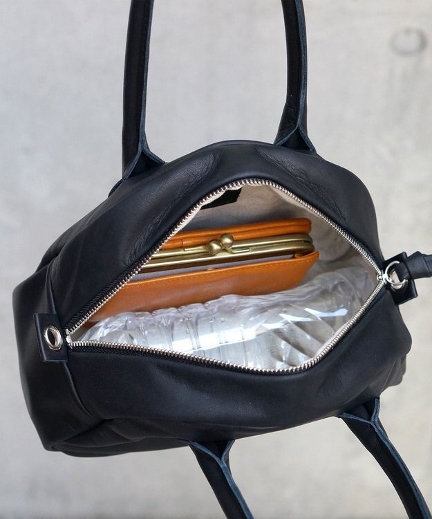 FOLNA RD ソフトレザー2WAYアールボストンバッグ ブラック