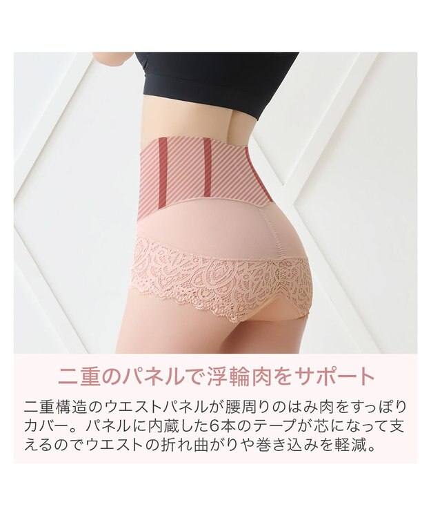 BRADELIS New York 【カヤビューティーラボ】レーシーハイウエストショーツ24 ローズベージュ