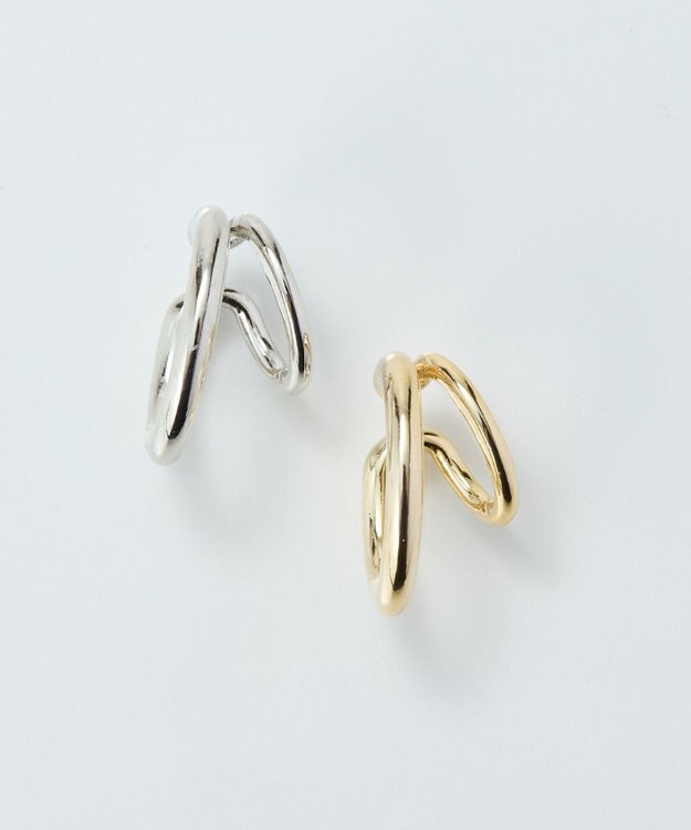 Phoebe 【金属アレルギー対応】ダブルシャインイヤーカフ　シルバー/ニッケルフリー シルバー