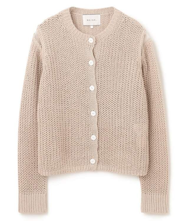 BEIGE， OLIVIER / ニットカーディガン Flax