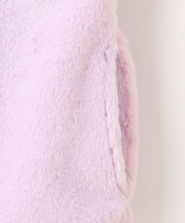 ANY KIDS アニマル耳 フェイクファー ブルゾン ラベンダー×ウサギ