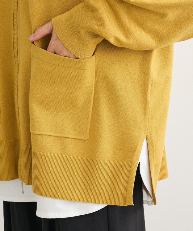 Green Parks アンチピリングゆるｚｉｐカーディガン Lime Green