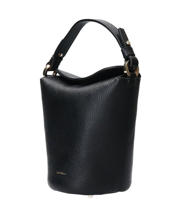 INTER-CHAUSSURES 【LORISTELLA】シュリンクレザーミニバッグ ブラック