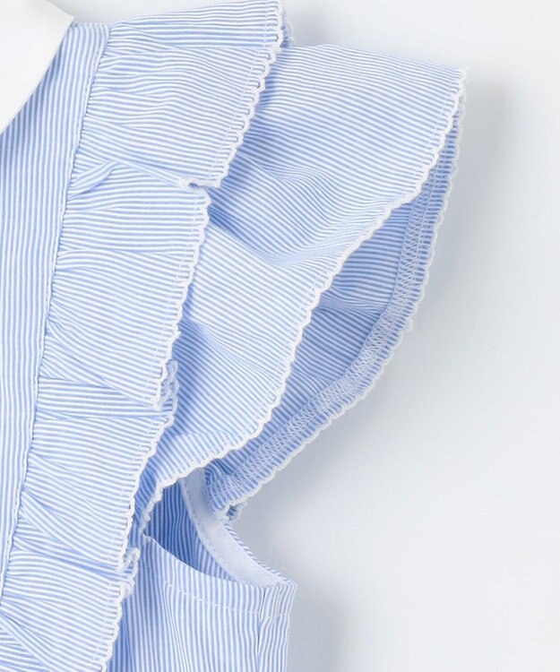 ANY KIDS コードレーン 裾刺繍 ワンピース サックスブルー