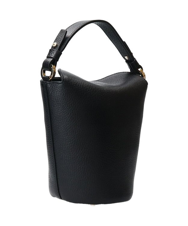 INTER-CHAUSSURES 【LORISTELLA】シュリンクレザーミニバッグ ブラック