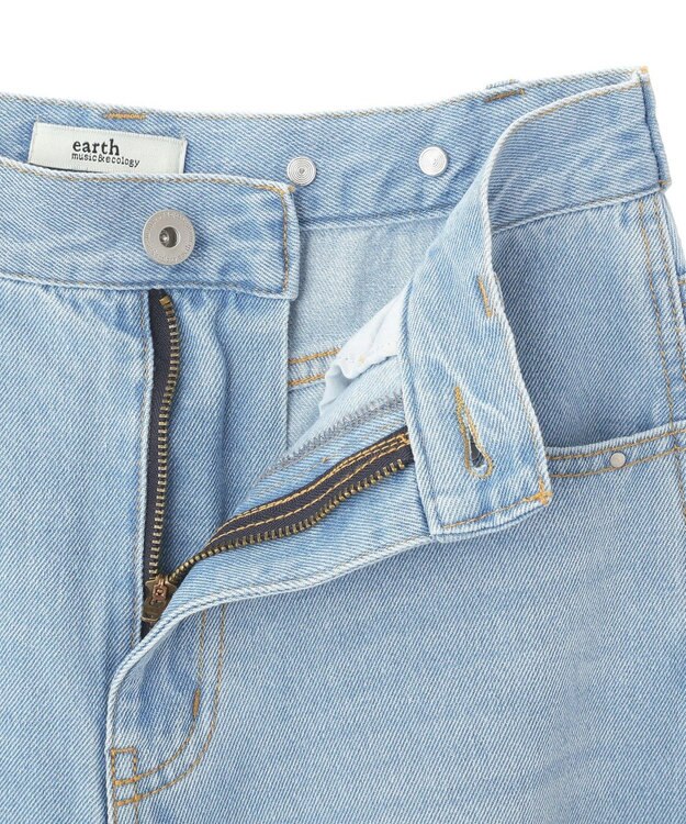 earth music&ecology スタッズデニムパンツ Light Indigo
