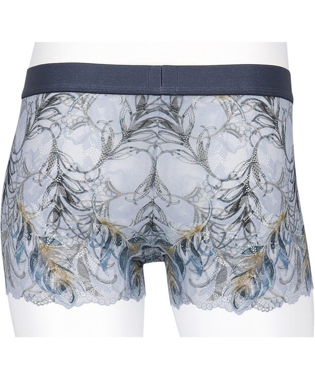 WACOAL MEN WACOAL MEN 【レースボクサー】 ボクサーパンツ フロント快適グラマラス 通気性 スカラ始末(裾部分) 前閉じ レース 下着 メンズ WT3826 /ワコールメン グレー