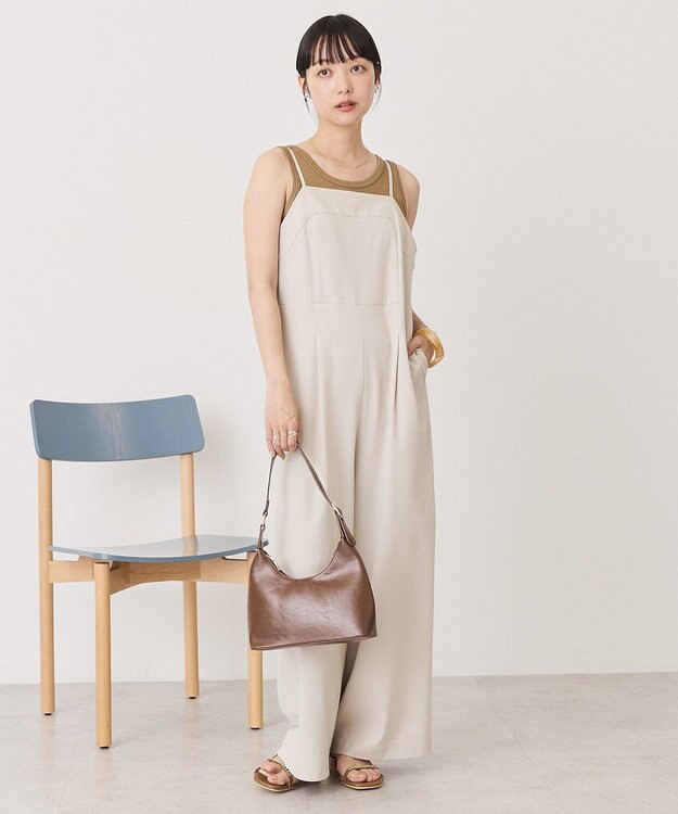 AMERICAN HOLIC 【2点セット】ロングレースジレ+サロペット Off White