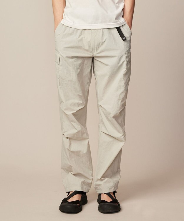 JOSEPH ABBOUD MOUNTAIN 【ユニセックス・ECO撥水/抗菌性/軽量】タスランワッシャー クライミングカーゴ パンツ ライトグレー系