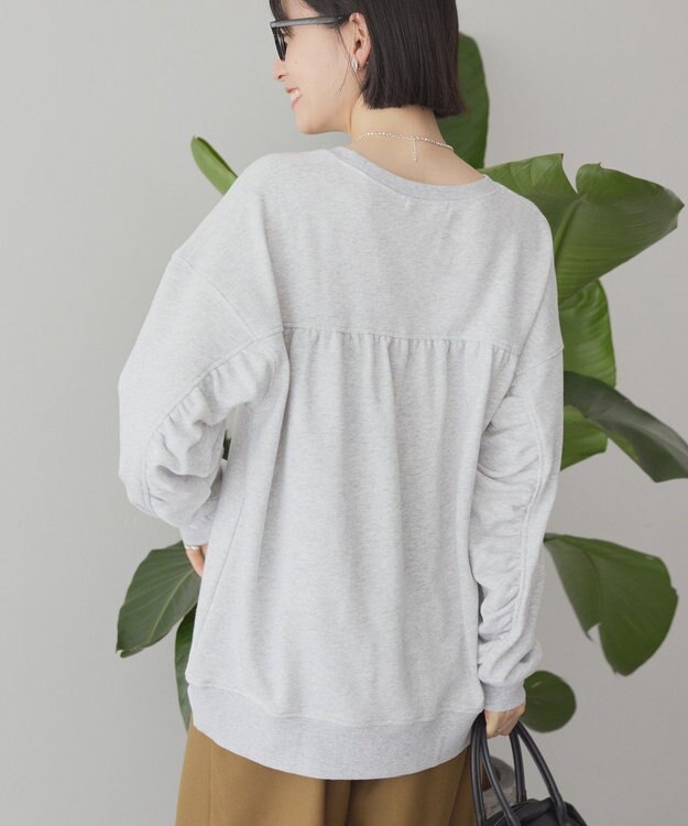 AMERICAN HOLIC バックギャザー裏毛プルオーバー Gray Mixture