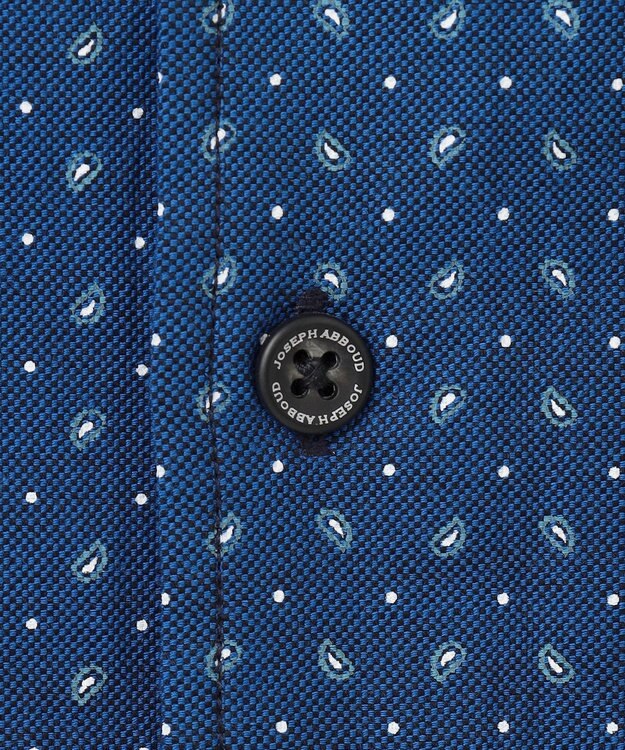 JOSEPH ABBOUD 【オーガニックコットン使用・自然なストレッチ性】JOE COTTON ストレッチオックスペイズリー シャツ ネイビー系5