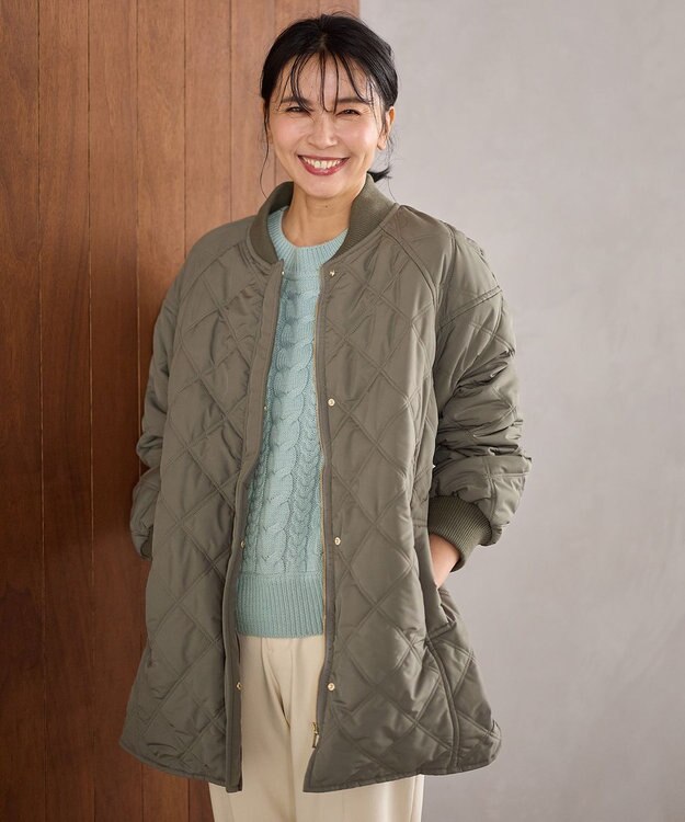 ANY 【洗濯機可/撥水】ダイヤキルトブルゾン カーキ