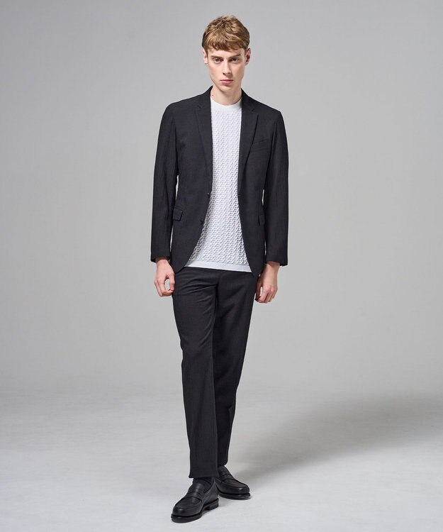 JOSEPH HOMME 新色追加【セットアップ対応】トリコサッカーストレッチ テーパードパンツ / CITY ブラック系