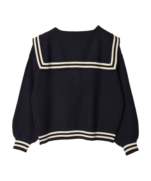 earth music&ecology セーラーニットカーディガン Navy