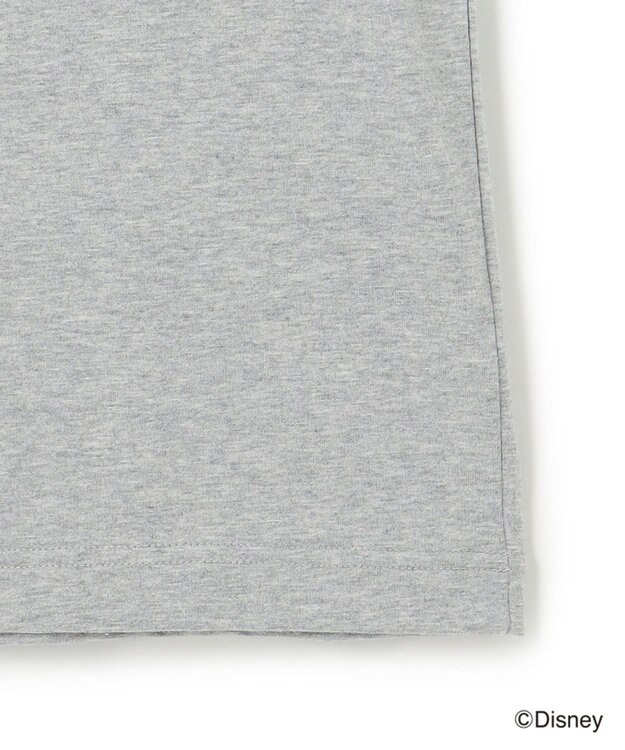J.PRESS MEN 【DISNEY COLLECTION】【UNISEX】ワンポイントロングスリーブ Tシャツ / ミッキーマウス ライトグレー系