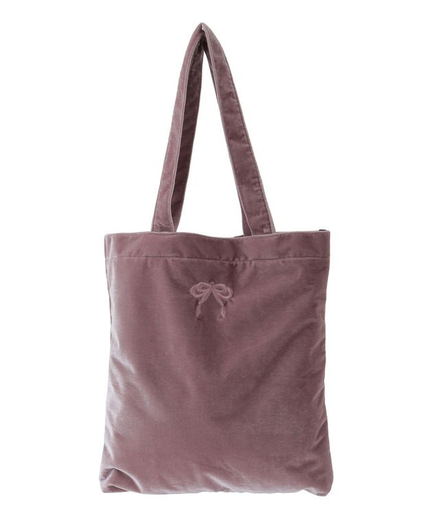 earth music&ecology 【WEB限定】ベロアトートバッグ Pink