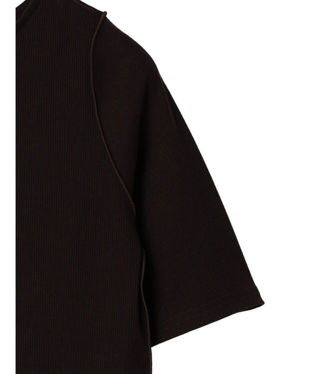 Green Parks ５分袖カットリブプルオーバー Brown