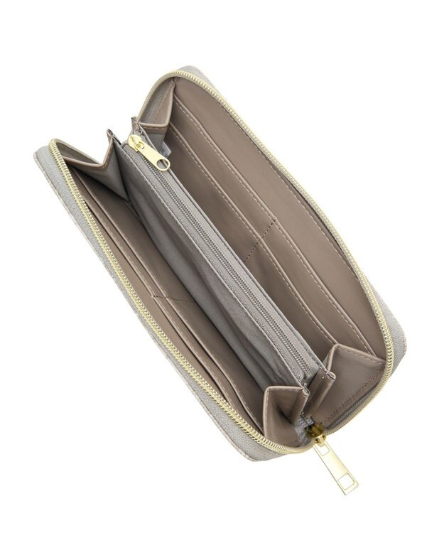 Green Parks ・Ｌｅｇａｔｏ　Ｌａｒｇｏ　ツートンウォレット長財布 Gray Beige