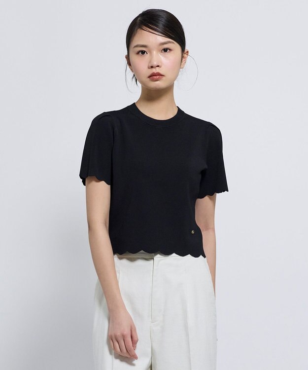 TOCCA LITTLE RIPPLES ニットトップス ブラック系